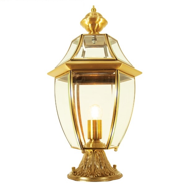 Đèn trụ cổng đồng mặt kiếng trong TD-25