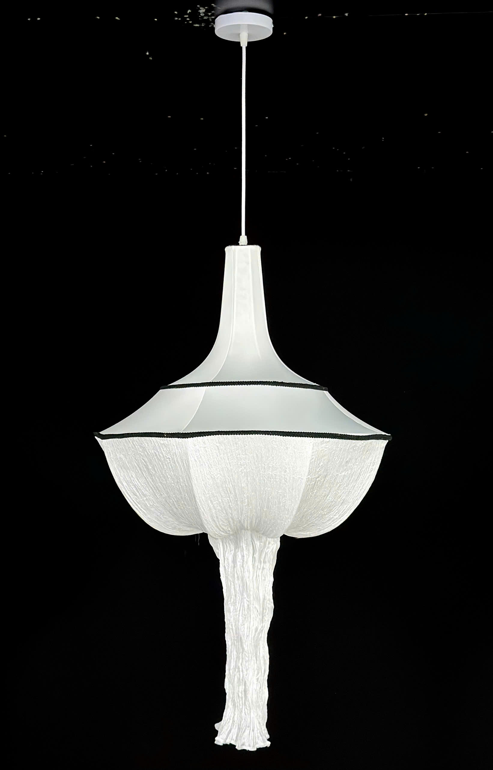 Đèn thả vải con sứa trắng THD54