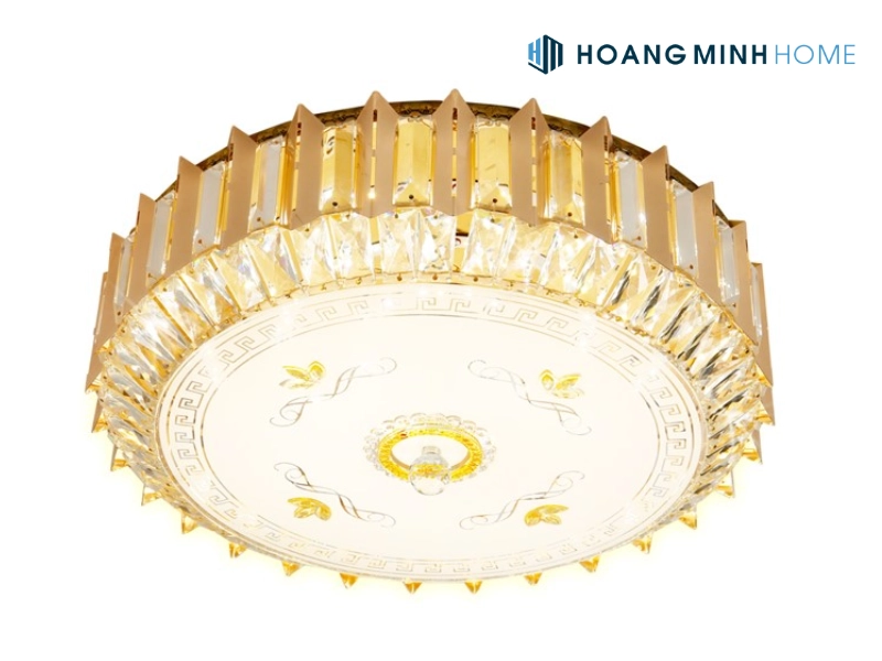 Đèn cổ điển ốp trần đính pha lê OPLH131