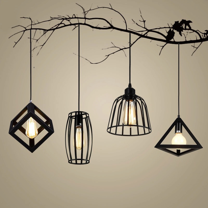 bố trí đèn trần thả trang trí linh hoạt nhiều không gian