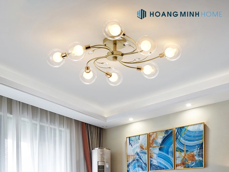 Đèn ốp trần chong chóng màu vàng THCN-280