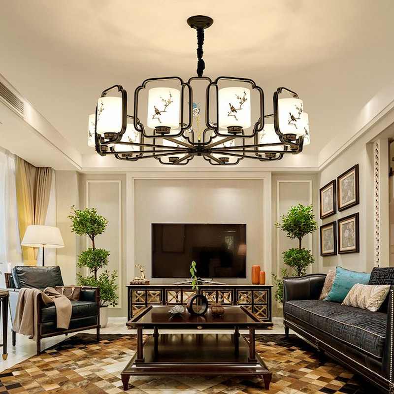 đèn chùm phong cách indochine