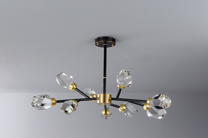 Đèn pha lê thả có thiết kế hiện đại và sang trọng