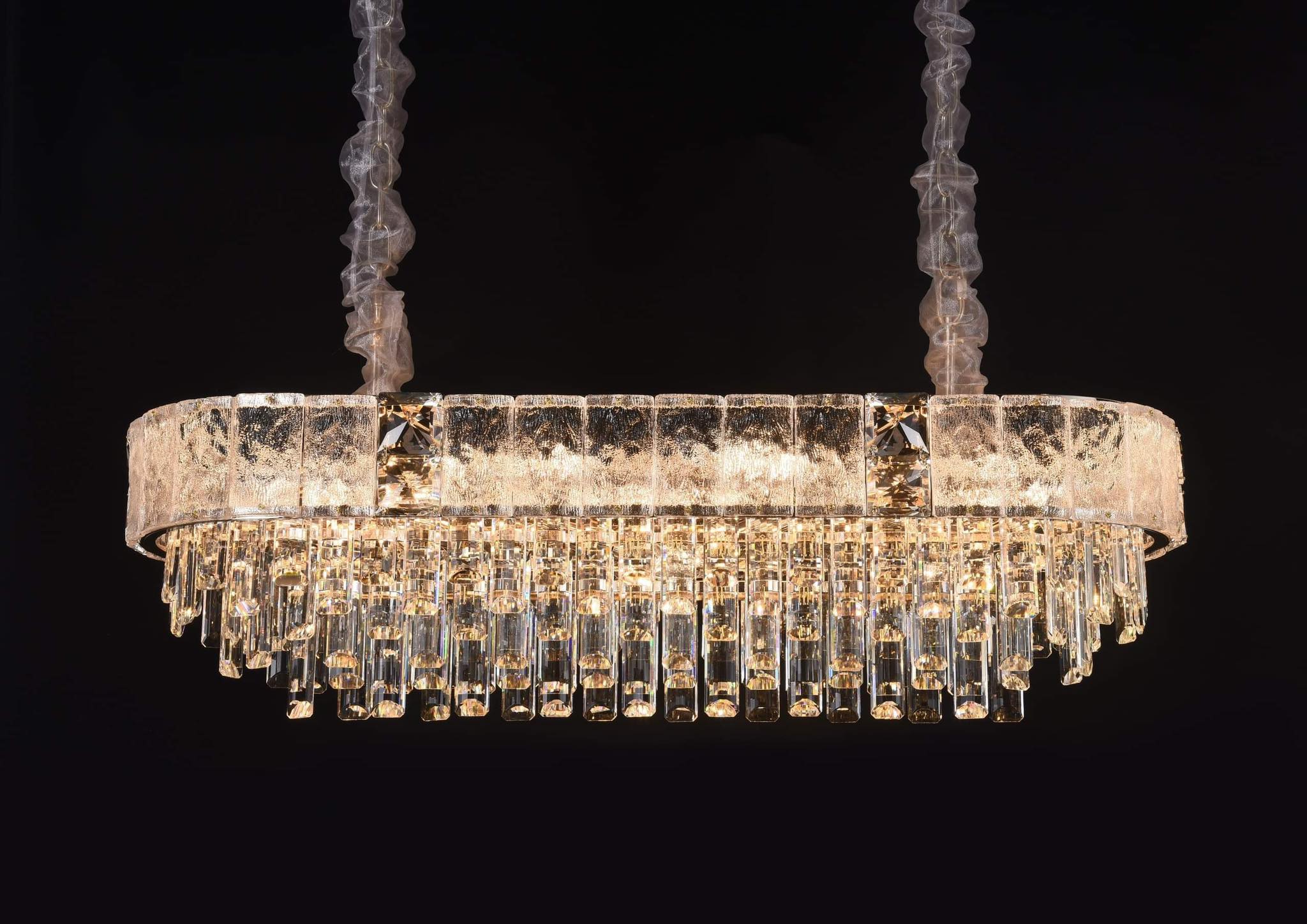 Đèn thả pha lê dáng ngang TPL326N1000