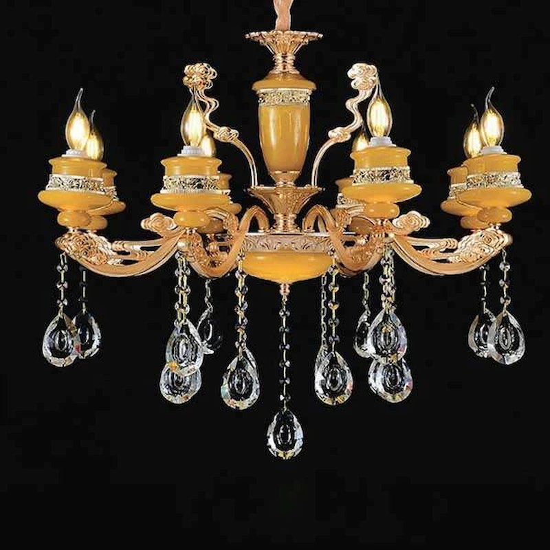 Đèn pha lê thả phong cách hiện đại