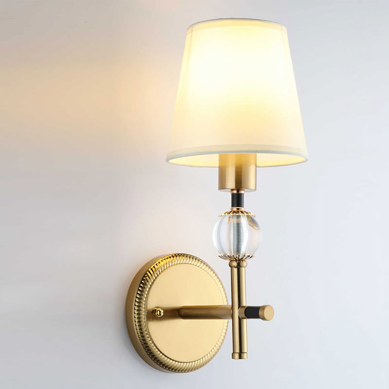 đèn tường chao vải kiểu dáng đơn giản