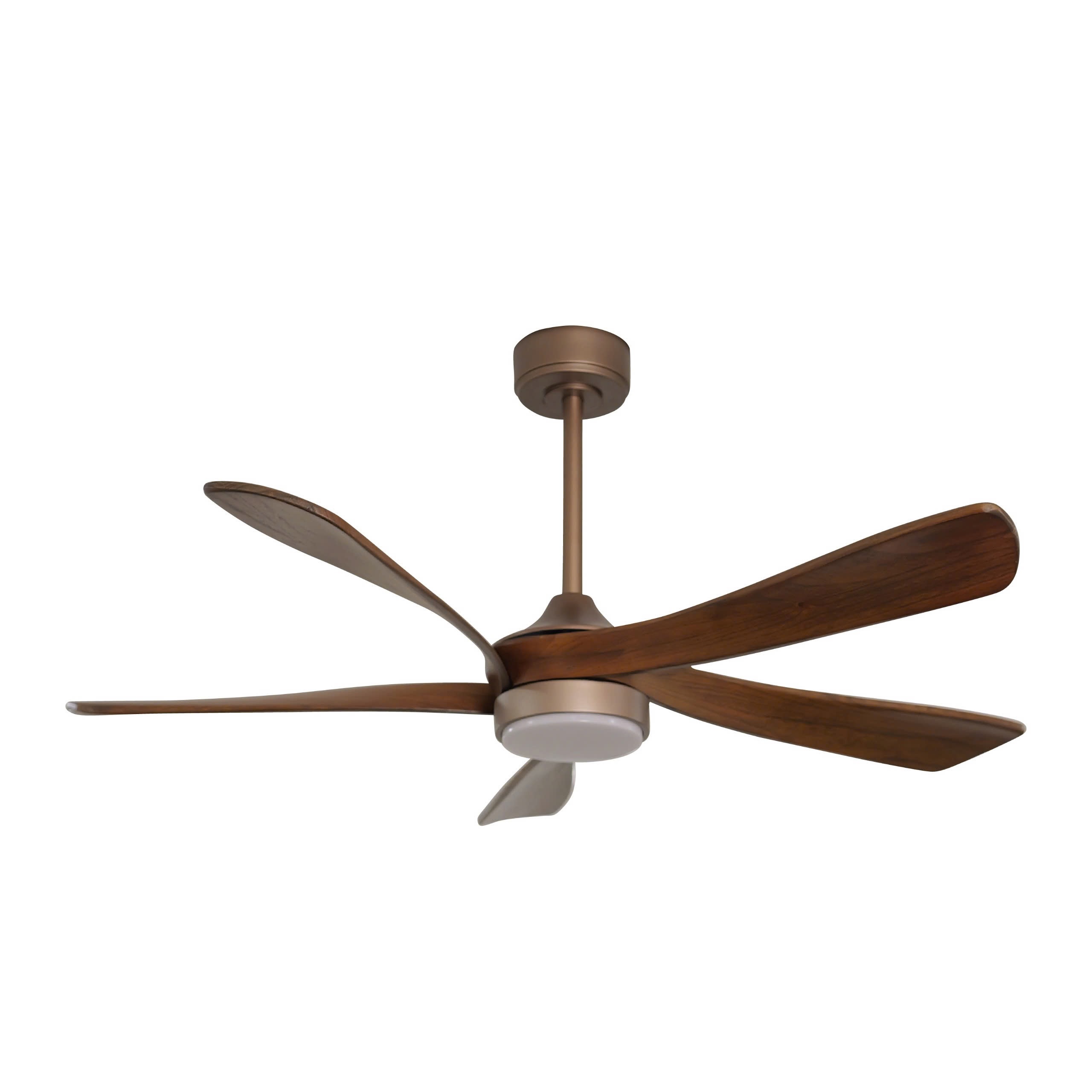 Quạt trần đèn 5 cánh gỗ phòng khách hiện đại Fengye F516-OB