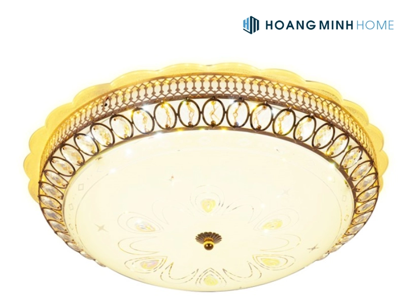Đèn ốp trần cổ điển đính pha lê OPLH90