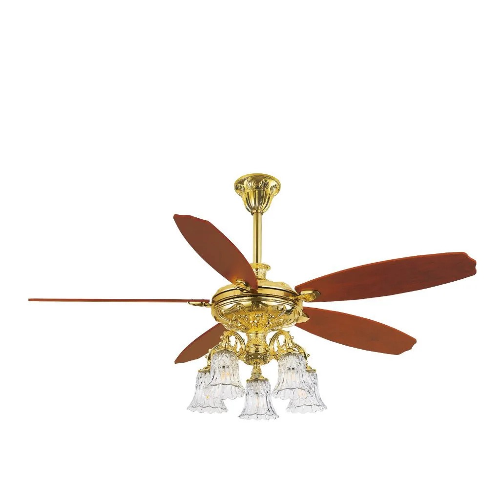 Quạt trần đèn 5 cánh Fengye FY961 mạ vàng cổ điển