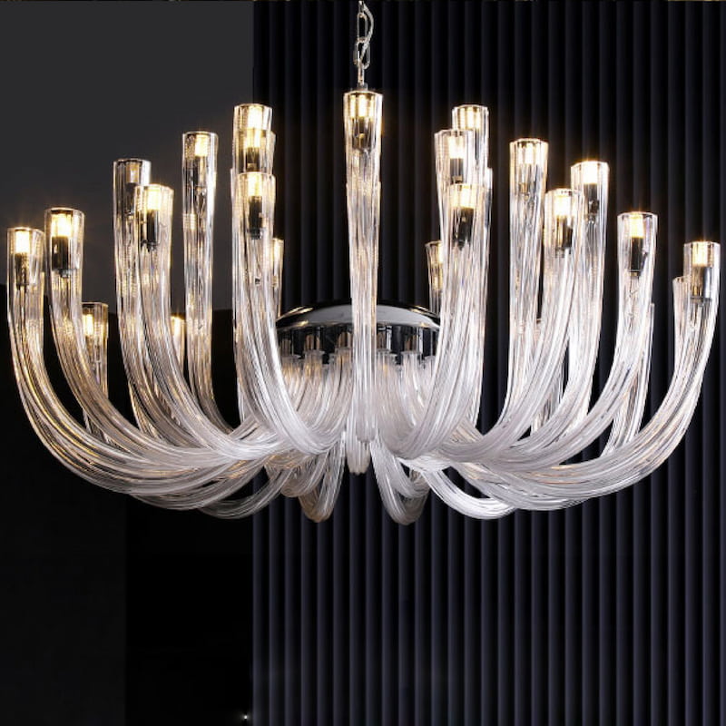 đèn chùm thả pha lê 