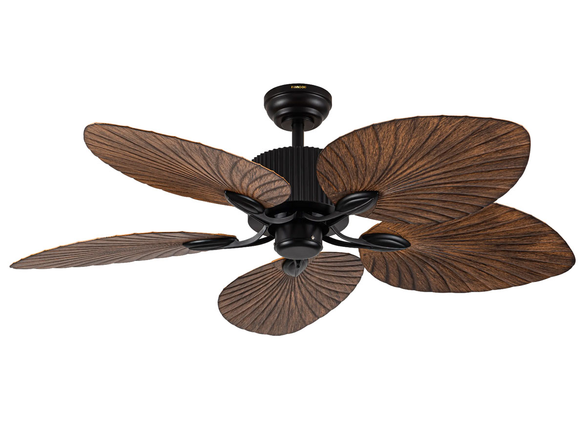 Quạt trần Nanoco 5 cánh lá cọ màu nâu NCFD5251