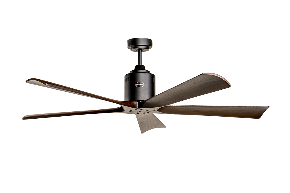 Quạt trần 5 cánh gỗ tự nhiên phòng khách KAIYO SHIGA 011 BK