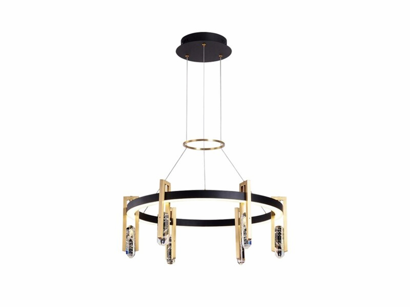 Đèn pha lê thả phong cách hiện đại