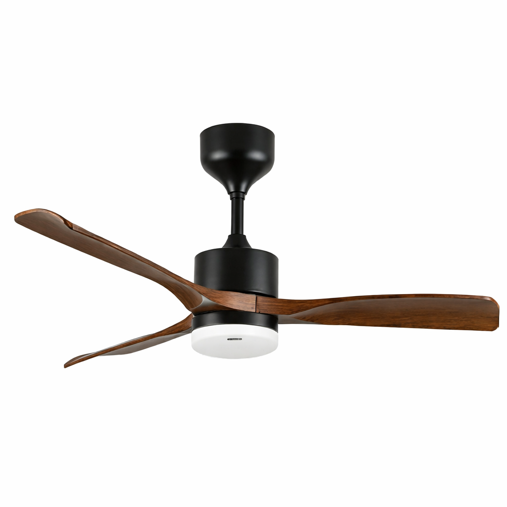 Quạt trần Nanoco 3 cánh màu nâu có đèn NCF5231-PL