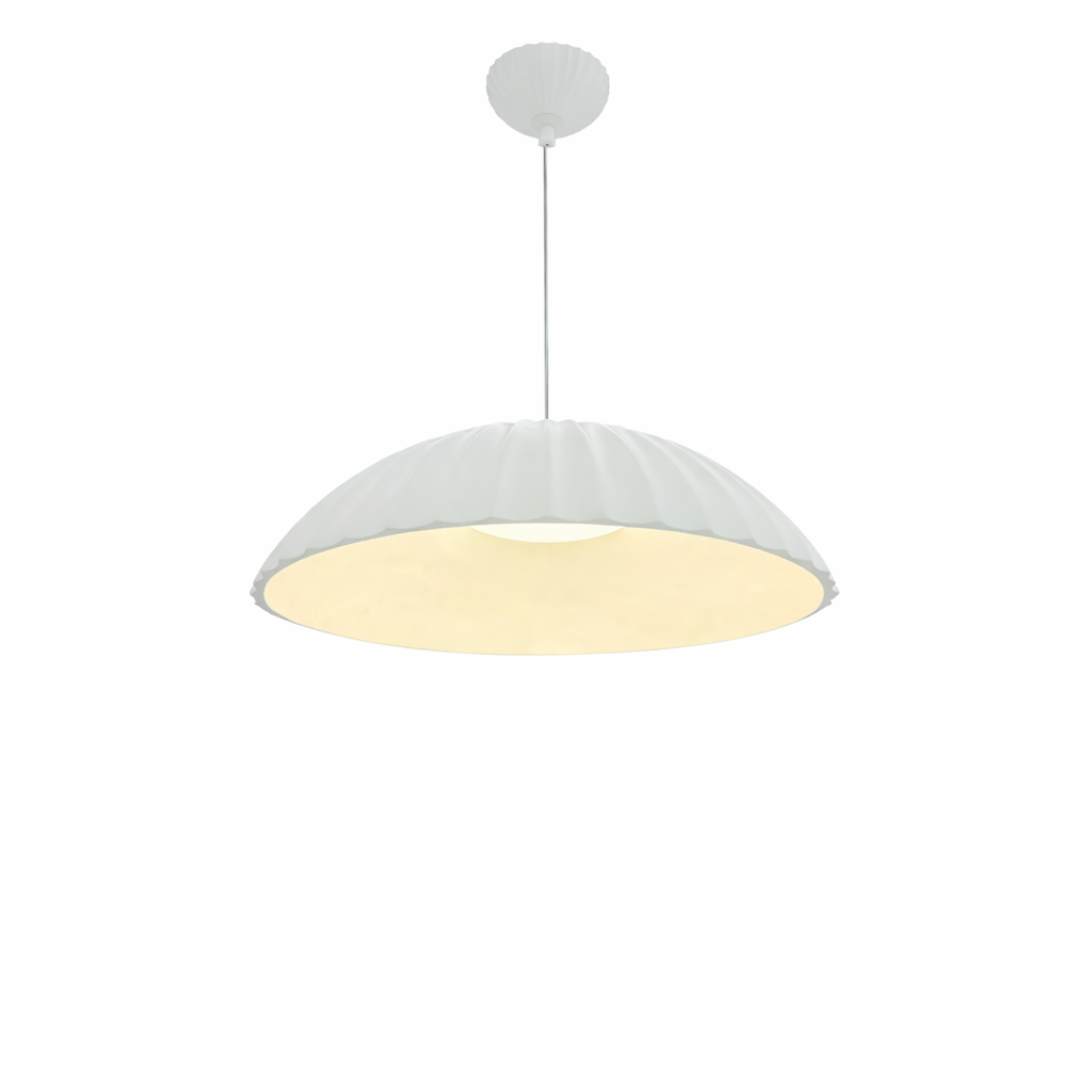 Đèn thả chao trắng gợn sóng minimalism THD91