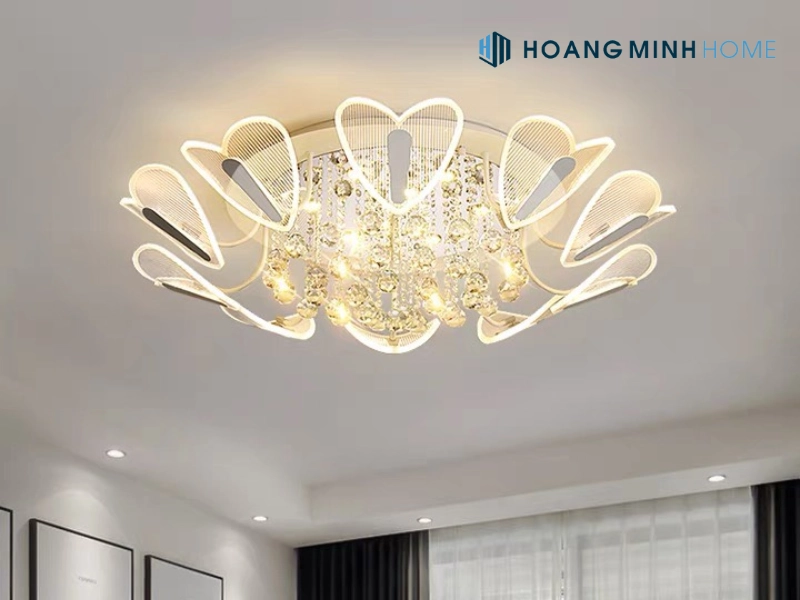 Đèn mâm ốp trần hiện đại hình trái tim OT-43T10