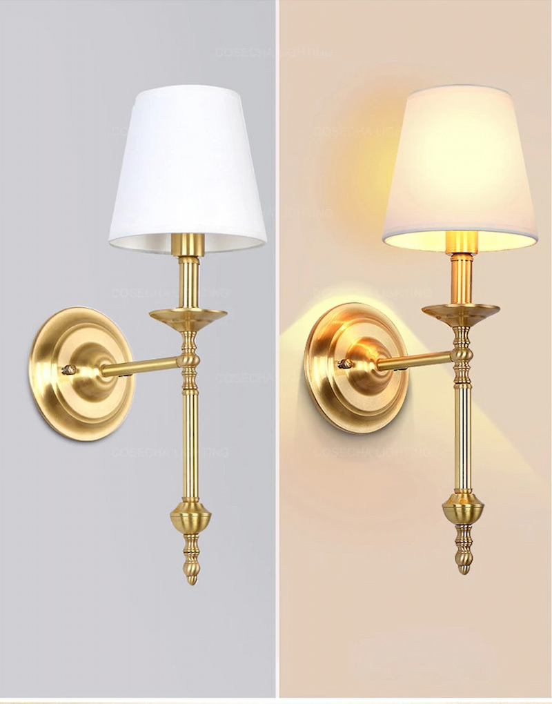 đèn tường chao vải cầu thang