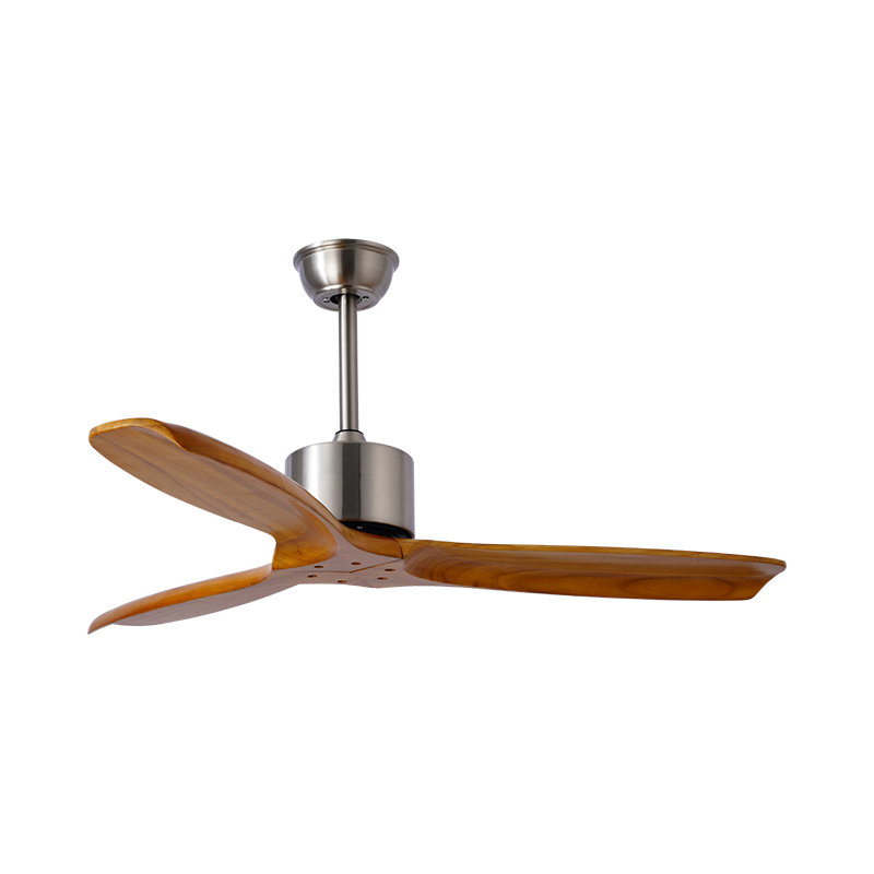 Quạt trần 355 thân mạ nikel 3 cánh gỗ QT40