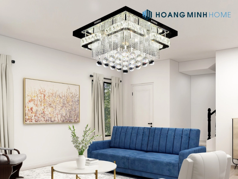 Đèn ốp trần pha lê hình vuông OTPL40402V