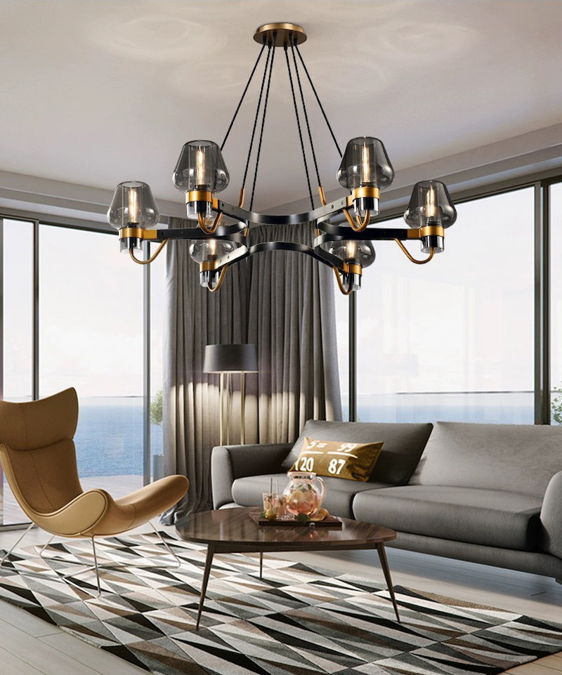 đèn thả thuỷ tinh phong cách cổ điển