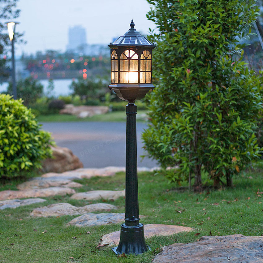 Đèn trụ sân vườn năng lượng mặt trời hình ô cửa TD-62