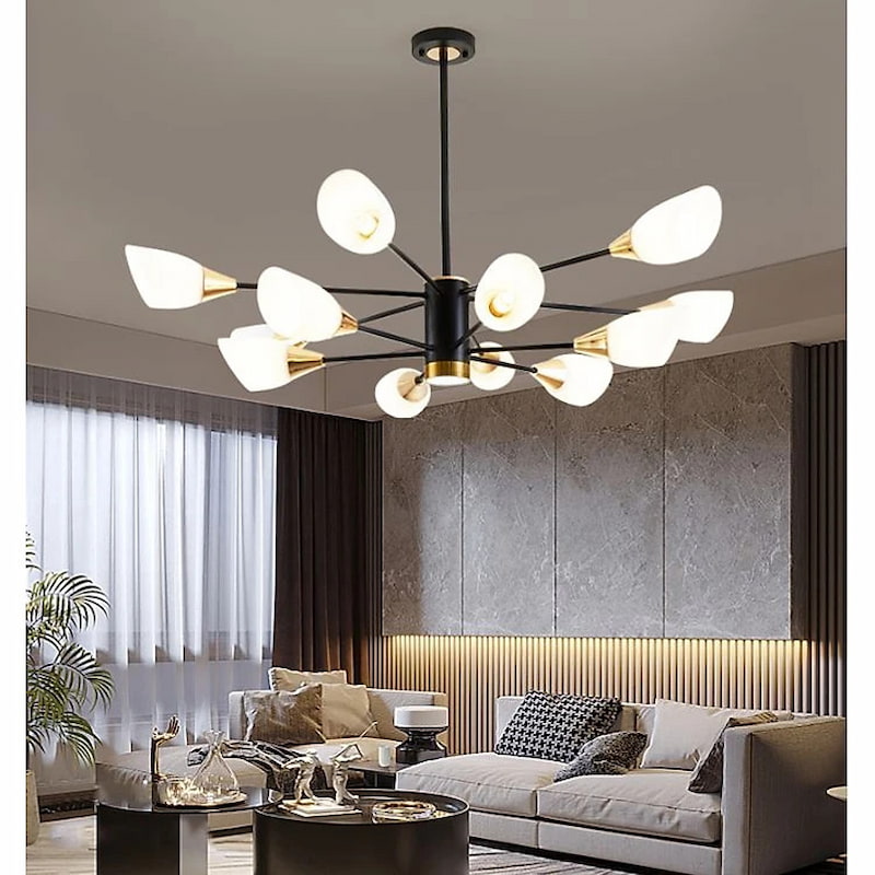 Đèn thả thủy tinh 12 ly Champagne ấn tượng