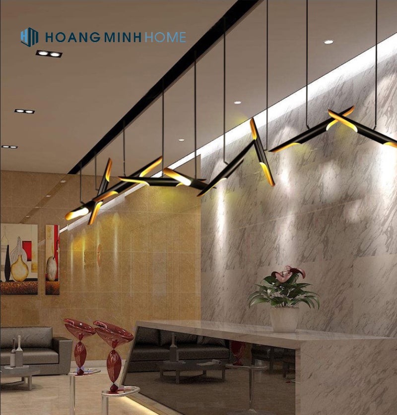đèn thả kim loại quầy bar