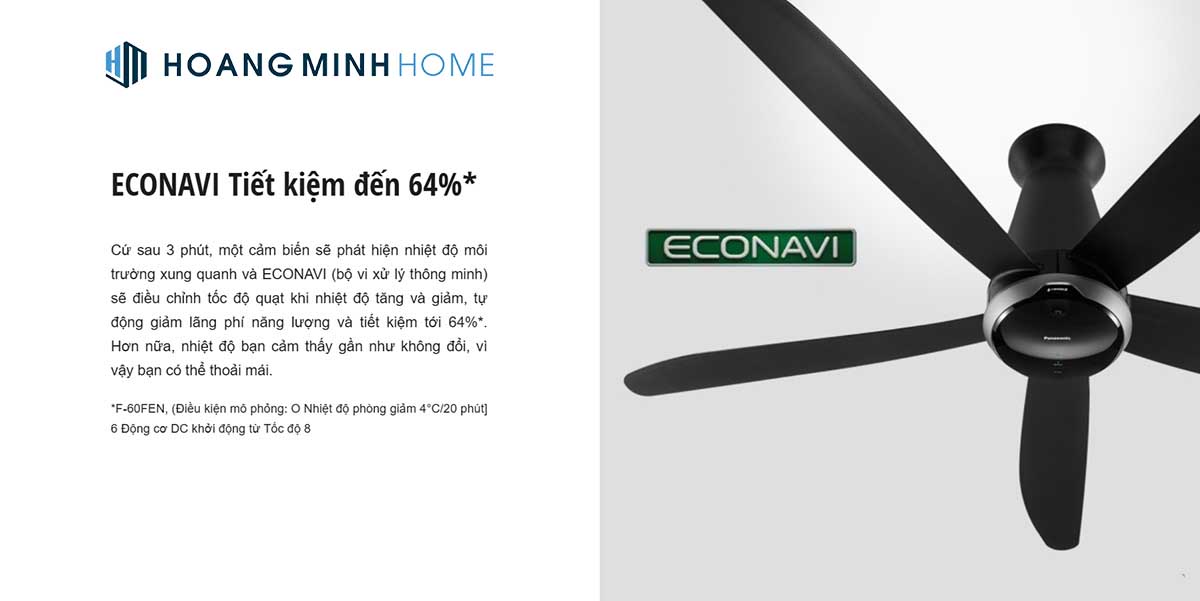 Cảm biến Econavi thông minh giúp sản phẩm điều chỉnh tốc độ