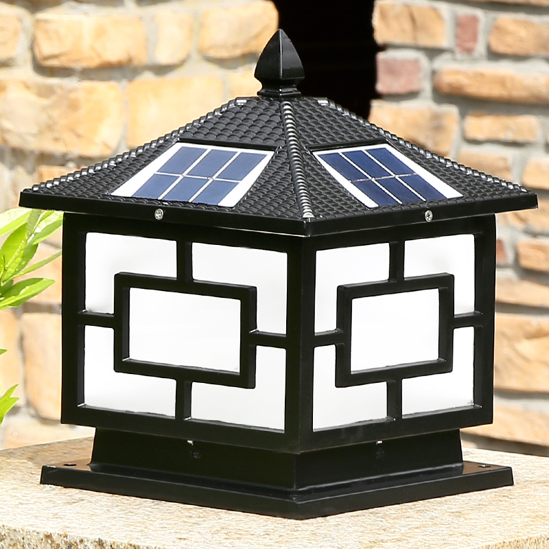 Đèn trụ cổng năng lượng mặt trời kiểu tân cổ điển TD-10-18