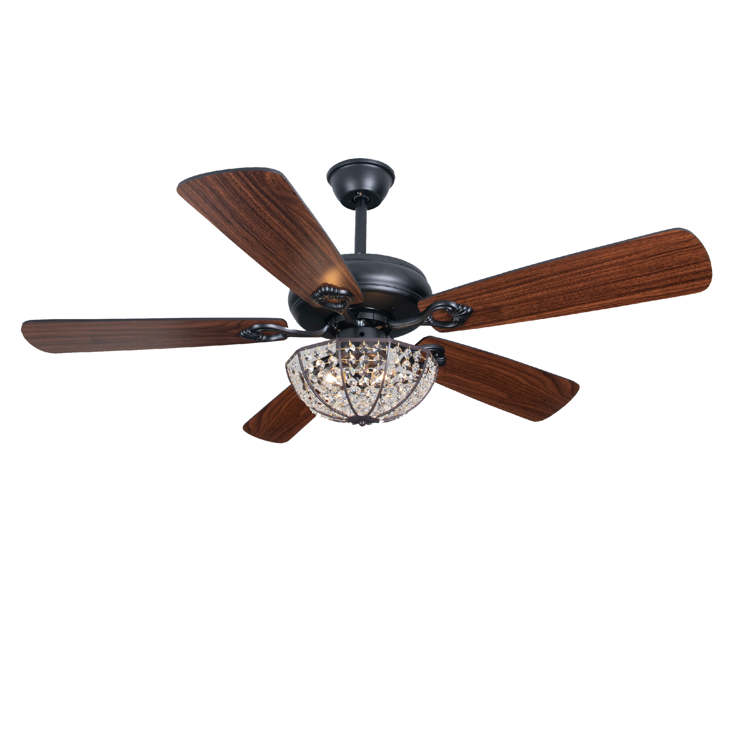 Quạt trần cổ điển 5 cánh đính pha lê VIFA 92