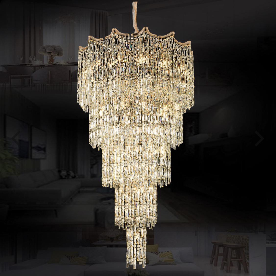 Đèn thả thông tầng cho nhà hiện đại TH-8494