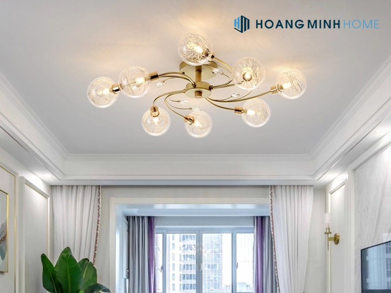 Đèn ốp trần bóng thủy tinh hiện đại THCN-276