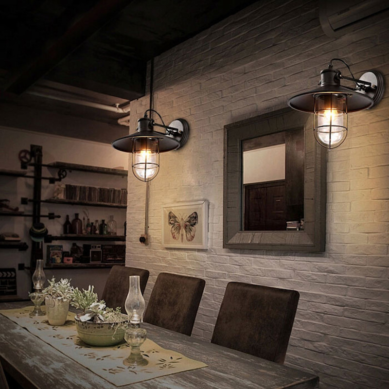 Đèn tường phòng ăn theo phong cách hoài niệm