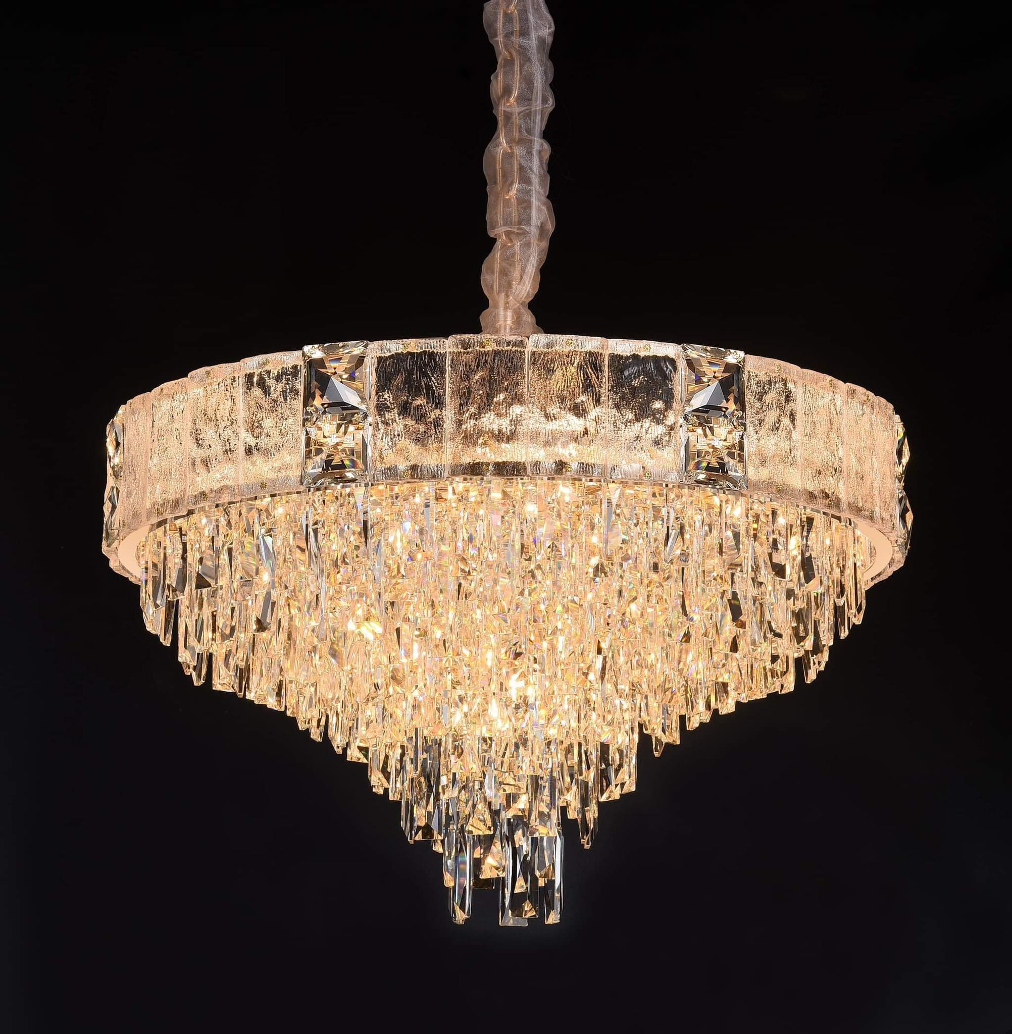 Đèn thả tròn bằng pha lê K9 TPL326T