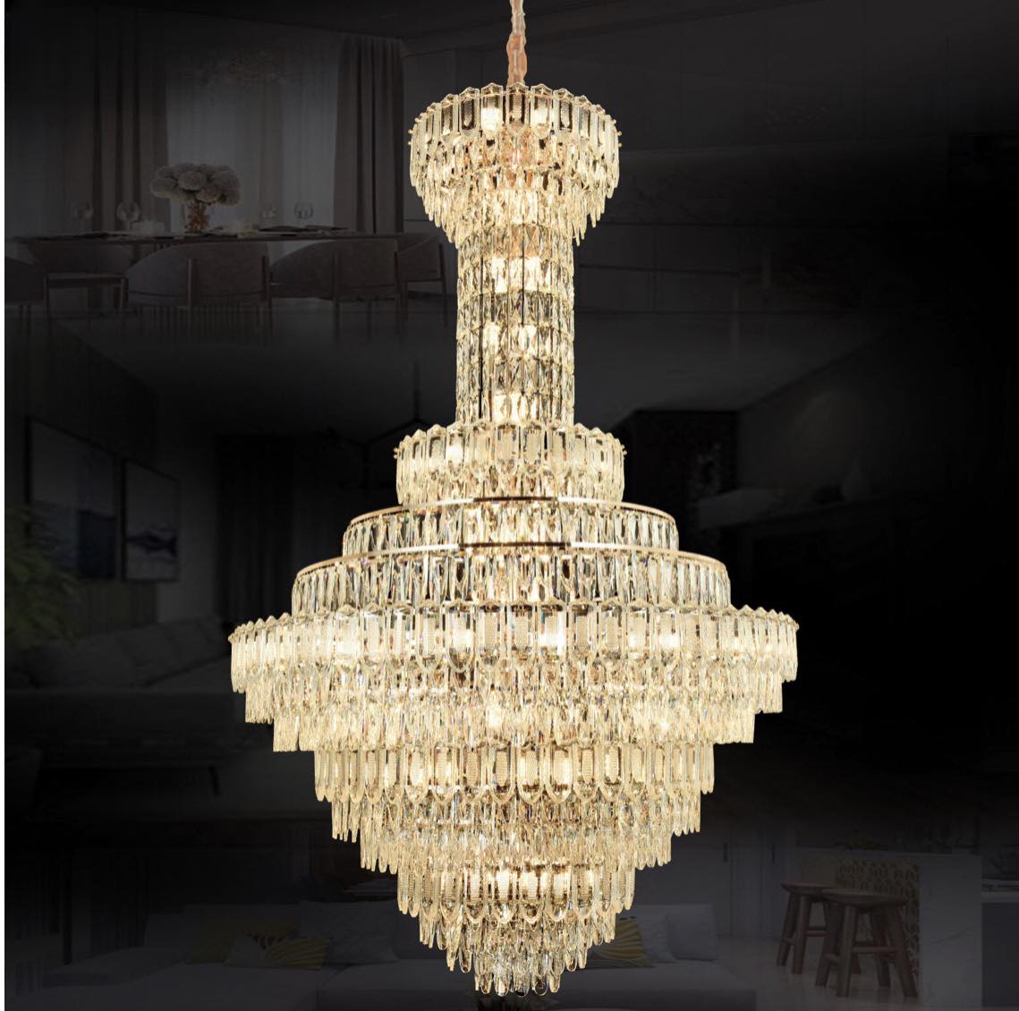 Đèn thả pha lê hình thoi TH-8496