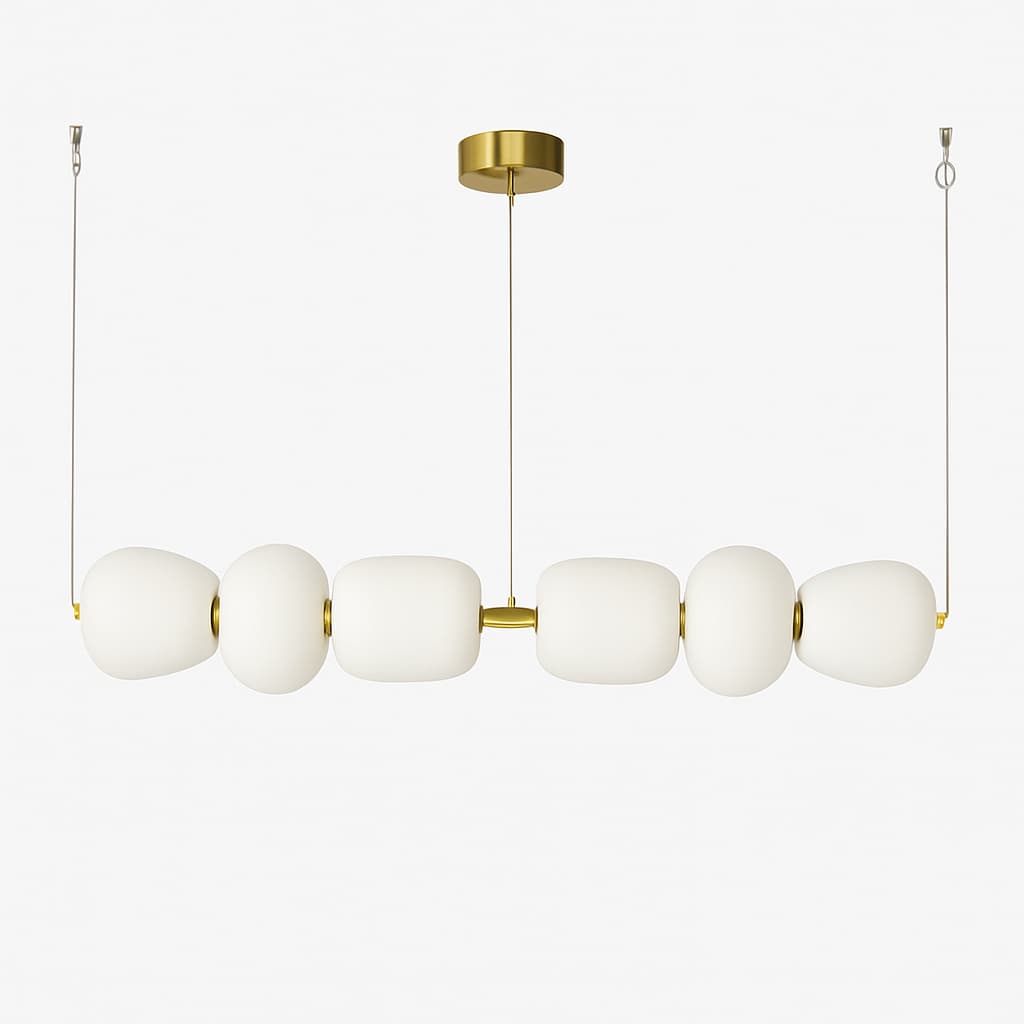 Đèn thả thanh ngang chao thủy tinh mờ THD201