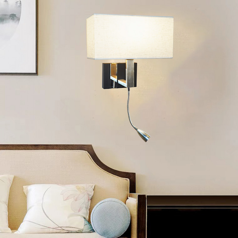 đèn tường chao vải phòng khách cổ điển