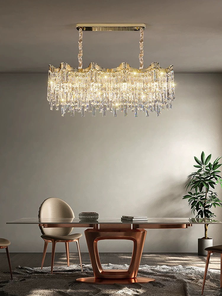 Đèn thả tầng phòng khách độc đáo, sang trọng