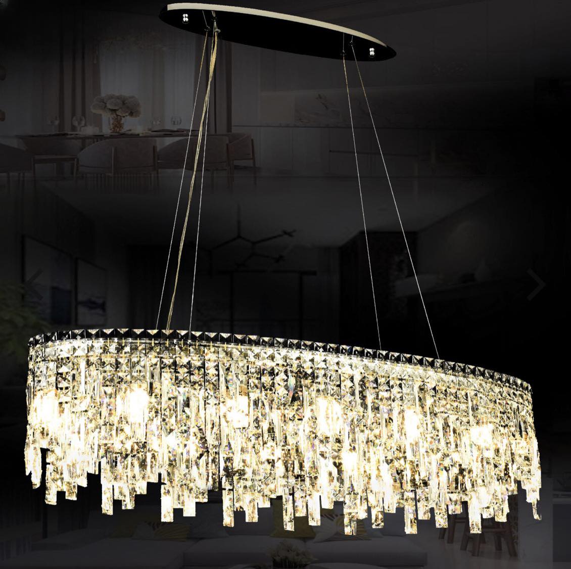 Đèn thả pha lê K9 cho phòng ăn TH-8505