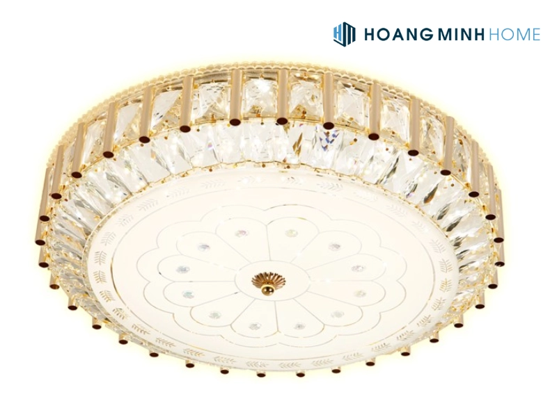 Đèn cổ điển ốp trần đính pha lê OPLH130