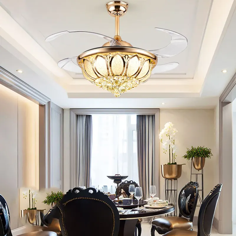 quạt trần đèn cánh cụp xòe