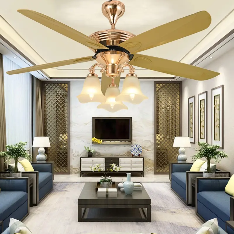 quạt trần treo phòng khách