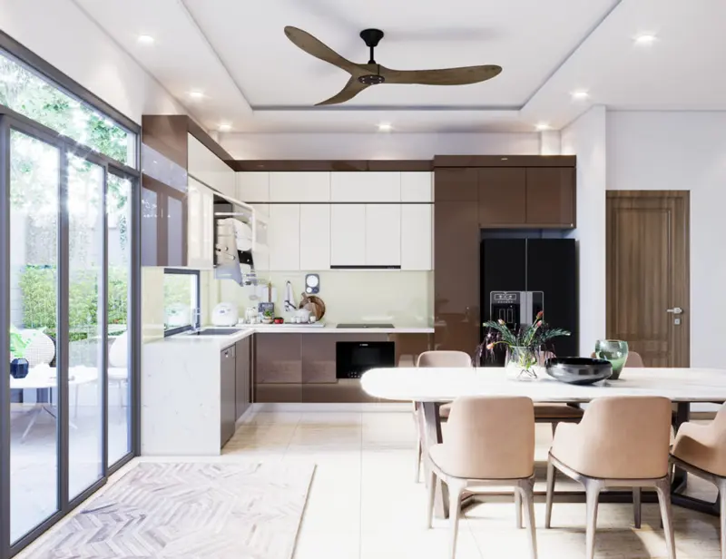 quạt trần phòng bếp