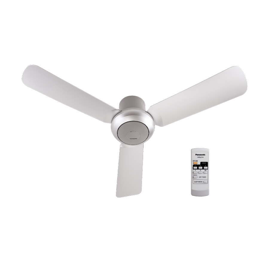 Quạt trần Panasonic 3 cánh màu bạc F-48CZL