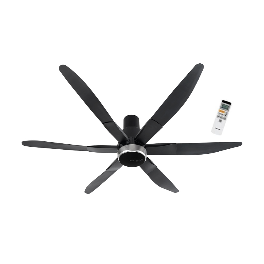 Quạt trần Panasonic 6 cánh màu đen F-70ZBP