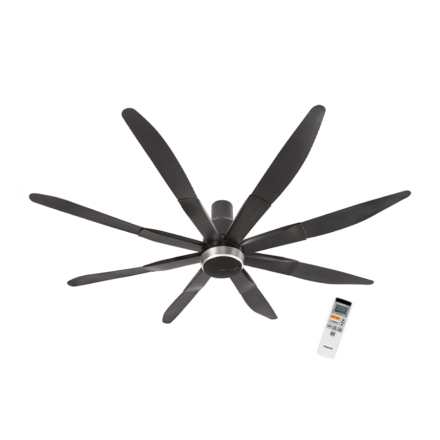 Quạt trần Panasonic 8 cánh màu đen F-80ZBR