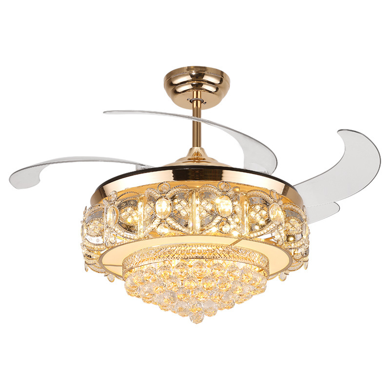 Quạt trần giấu cánh có đèn pha lê VIFA 02