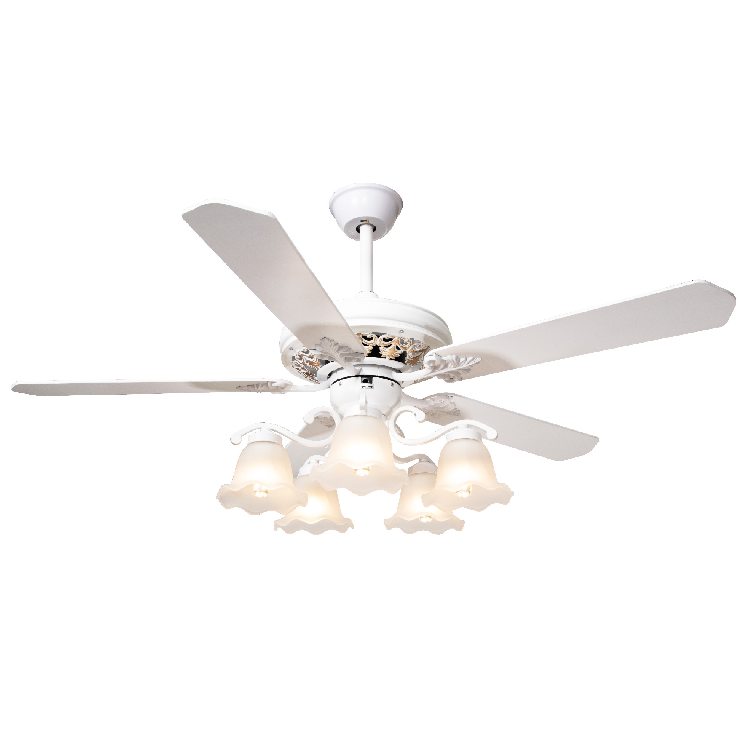 Quạt trần 5 cánh cổ điển màu trắng VIFA 12
