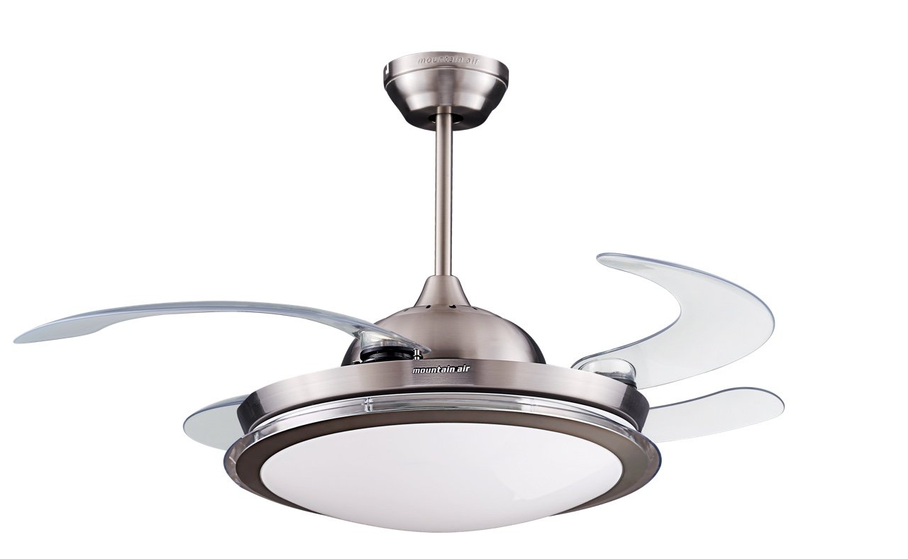 Quạt trần có đèn LED màu bạc Mountain Air 44WE-9051