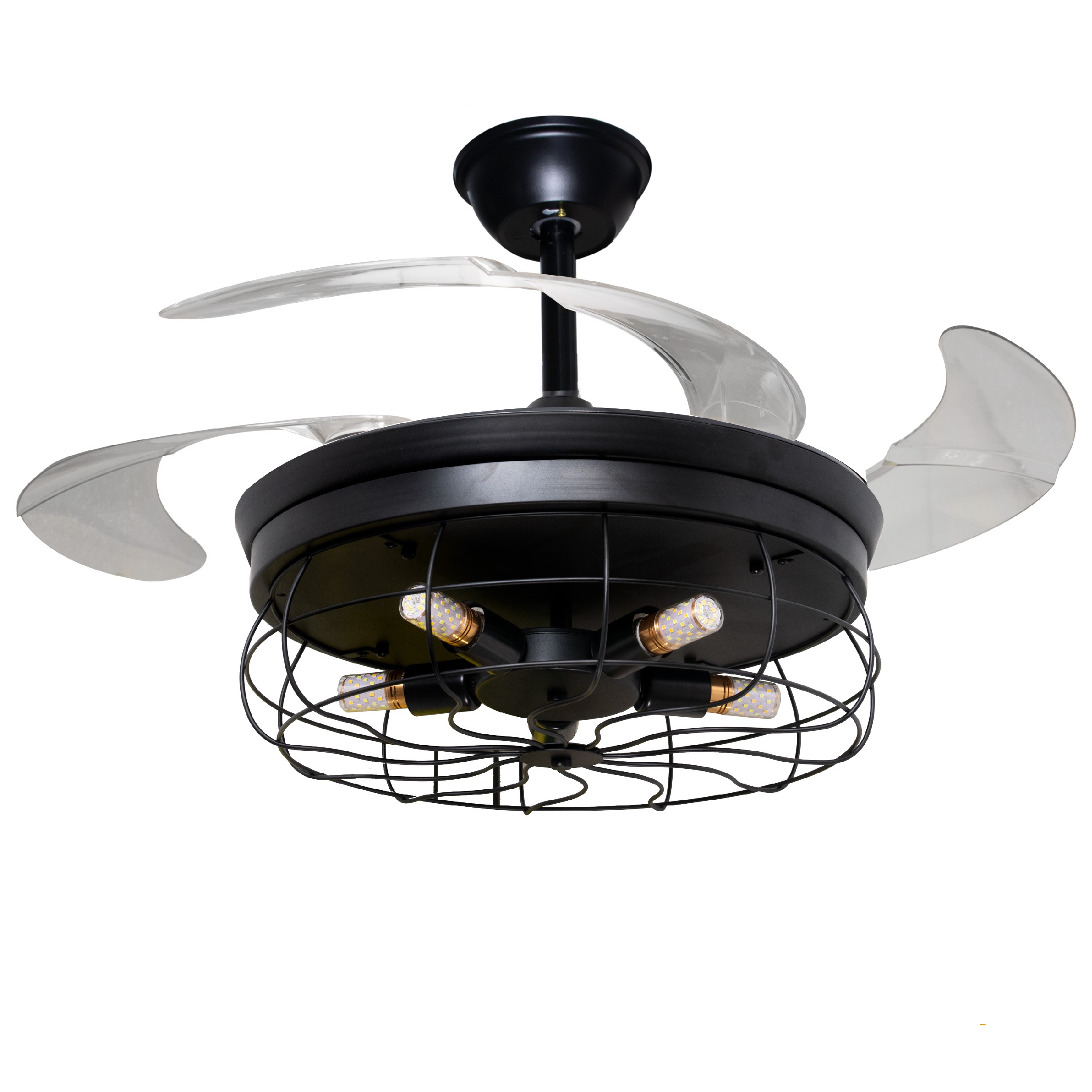 Quạt trần giấu cánh màu đen VIFA 52